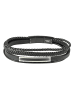 Adeliás Herren Armband – Lederarmband aus Leder 21 cm in schwarz