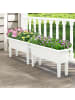COSTWAY 2er Set Hochbeet 80x30x40cm in Weiß