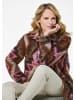 GOLDNER Hemdjacke in braun / pink / gemustert