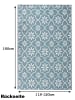 JACK Outdoor Teppich 120x180cm In- & Outdoor in Blumen Blau