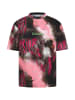 Carlo Colucci T-Shirt D'Inezo in Schwarz / Pink