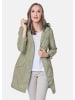 GOLDNER Kurzgröße:  Trendiger leichter Regen Parka aus funktionalem Material in stein