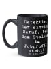 Mr. & Mrs. Panda Becher Spruch Detektiv Beruf mit Spruch in Schwarz