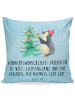 Mr. & Mrs. Panda kissen für sofa Pinguin Weihnachtsbaum mit Spruch in Eisblau
