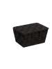 relaxdays 10 x Aufbewahrungskorb in Schwarz - (B)19,5x (H)10,5 x (T)14,5 cm
