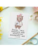 Mr. & Mrs. Panda Postkarte Ärztin Superheld mit Spruch in Weiß