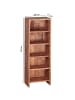 FineBuy Bücherregal in Braun / Sheesham / 30x17x90