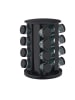 relaxdays 17 tlg. Gewürzkarussell in Schwarz/ Transparent - (H)27,5 x Ø 19 cm