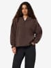 Noisy may Fleece mit halbem Reißverschluss in Chocolate Brown1