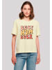 F4NT4STIC Ladies Everyday Tee Mothers Day Best Mom Ever Retro Typography Floral Accent in softyellow