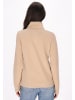 myMo Damen Fleecepullover in Beige