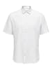 Only&Sons Hemd Kurzarm Slim Fit Hemdkragen in Weiß-3