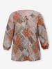 Sieh an! Druck-Tunika in papaya-khaki-bedruckt
