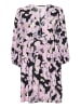 Kaffe Kleid KAvictoria Loose fit in Black/Pink Graphic Strokes