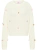 myMo Damen Strickpullover in Wollweiss