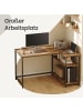 VASAGLE Computertisch Barnet in Braun - (B)110 x (H)76 x (T)80 cm