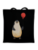 Mr. & Mrs. Panda Canvas Tasche Pinguin Luftballon ohne Spruch in Schwarz