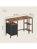VASAGLE Computertisch Barnet in Braun-Schwarz - (B)127 x (H)76 x (T)50 cm