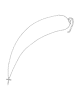 Adeliás Unisex Halskette – Kreuz aus Edelstahl 42 cm in silber