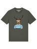 wat? Apparel T-Shirt Hirsch in Khaki