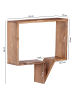 FineBuy Wandregal in Braun / Akazie / 50x13x49