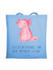 Mr. & Mrs. Panda tote bag Axolotl Niedlich mit Spruch in Sky Blue