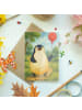 Mr. & Mrs. Panda Grußkarte Pinguin Luftballon Design ohne Spruch in Weiß