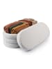 relaxdays Sitzbank in Weiß - (B)110 x (H)42 x (T)45 cm