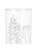 Mr. & Mrs. Panda Trinkglas Pinguin Weihnachtsbaum mit Spruch in Transparent