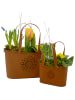 UNUS Blumentopf Handtasche Rostopfik 2er Set in Braun