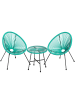 SONGMICS Terrassenmöbel Set Feliks in Türkis - (B)65 x (H)77 x (T)64 cm