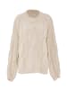 ebeeza Damen Strickpullover in Wollweiss