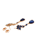 gaya Women Earrings in Rose Gold Navy