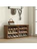 VASAGLE Schuhregal Island in Braun - (B)100 x (H)50 x (T)29.5 cm