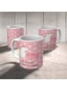 Mr. & Mrs. Panda Tasse Einhorn Schwein mit Spruch in Rot Pastell