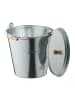 relaxdays Ascheeimer in Silber - 12,5 Liter