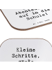 Mr. & Mrs. Panda Bierdeckel Spruch Schulanfang Abenteuer mit Spruch in Weiß