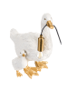 Beliani Tischleuchten DAFFY in Weiß/Messing/Gold - (W) 21 x (H) 40 x (L) 33 cm