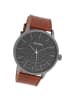 Oozoo Analog-Armbanduhr Oozoo Timepieces braun extra groß (ca. 48mm)