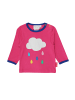 Toby Tiger Langarmshirt mit Wolken Applikation in rosa