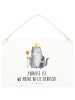 Mr. & Mrs. Panda Deko Schild Katze König mit Spruch in Transparent