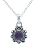 mantraroma 925er Silber - Ketten (L) 13 x (B) 23 mm mit Amethyst