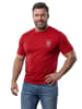 Men Plus Kurzarm T-Shirt in rubinrot