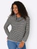 WITT WEIDEN Rollkragenpullover in schwarz-ecru-gemustert