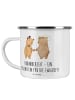 Mr. & Mrs. Panda Becher Emaille 40. Hochzeitstag Rubinhochzeit m... in Transparent