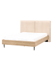 Beliani 2-tlg Doppelbett IZERNORE in Beige/Schwarz/Braun