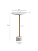 KADIMA DESIGN Beistelltisch Echter Marmor Metall 30x30x55,5 cm Anstelltisch