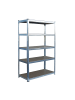 relaxdays Schwerlastregal in Silber - (B)100 x (H)200 x (T)60 cm