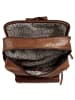 SPIKES & SPARROW Rucksack echt Leder in cognac