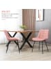 HOMCOM Esszimmerstuhl-50L x 61B x 79H cm-Rosa